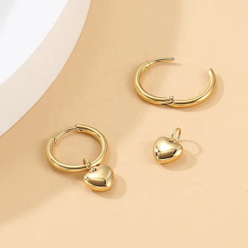 Heart Whispers Hoop Earrings