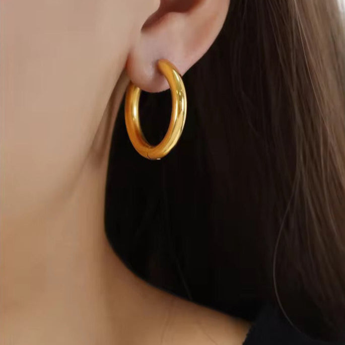 Golden Glow Hoops