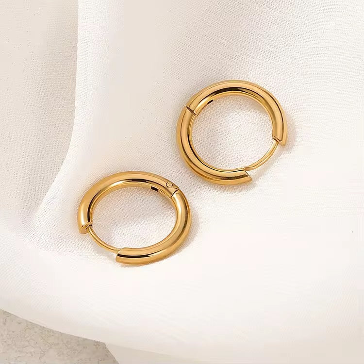 Golden Glow Hoops