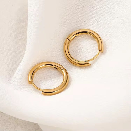Golden Glow Hoops