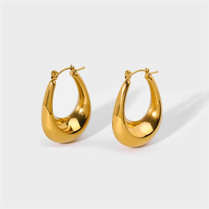U Shaped Timeless Hoop Earrings