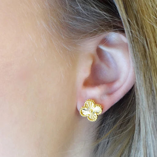 Gold Clover Earrings