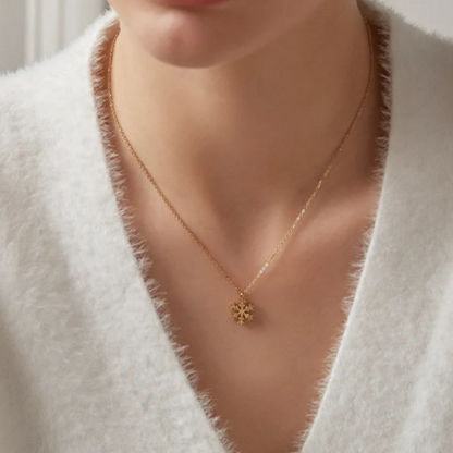 Shimmer Snow Flake Necklace