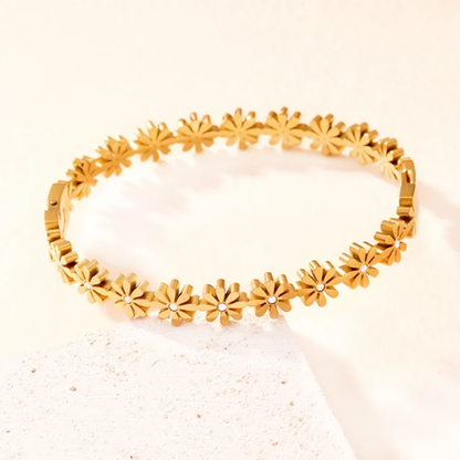 Celeste Floral Bangle Bracelet