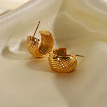 Twist & Shine Hoop Earrings