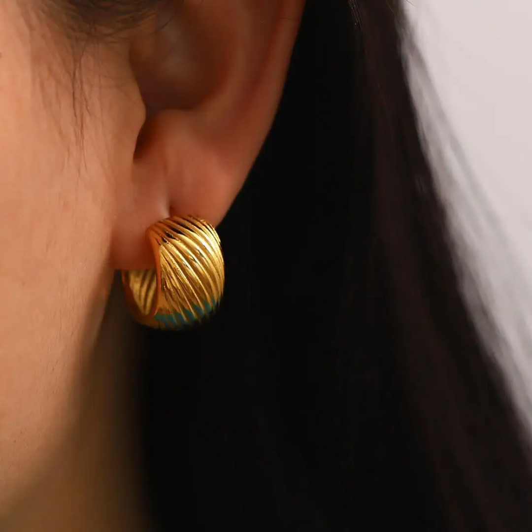 Twist & Shine Hoop Earrings
