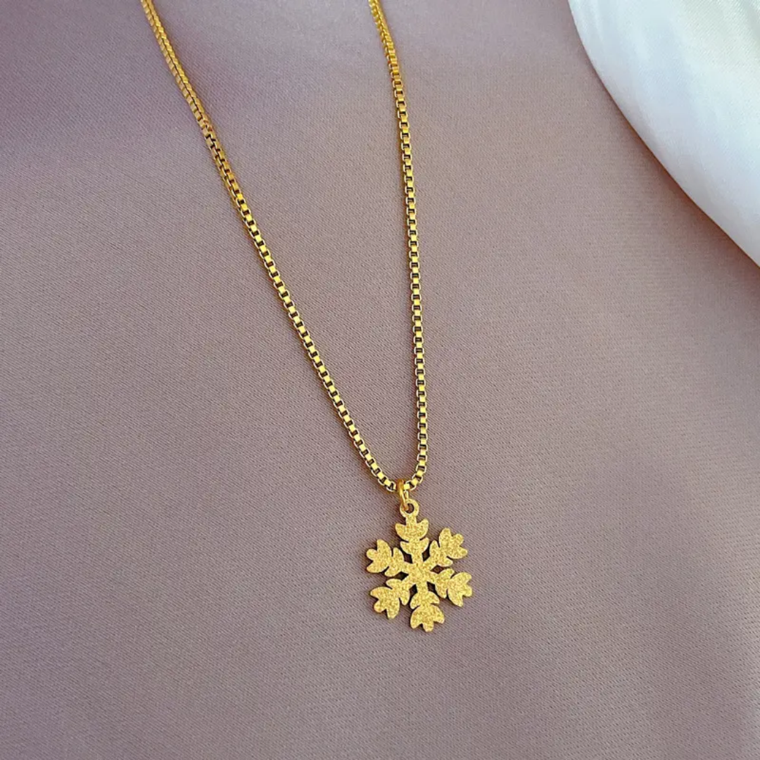 Shimmer Snow Flake Necklace