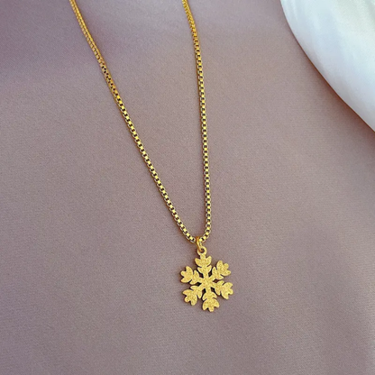 Shimmer Snow Flake Necklace
