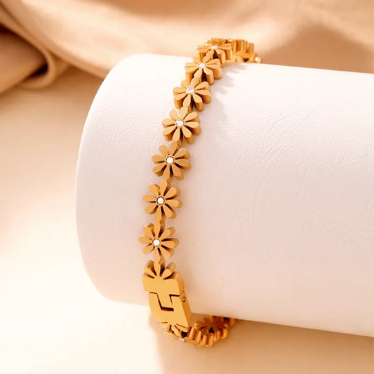 Celeste Floral Bangle Bracelet