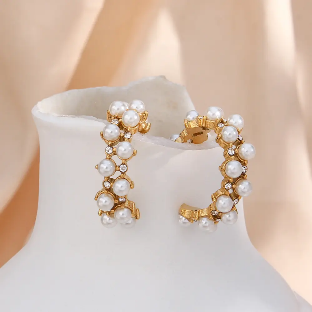 Timeless Pearl Hoops