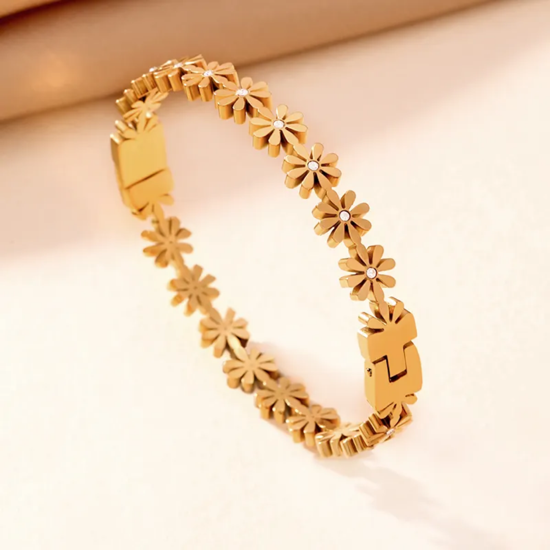 Celeste Floral Bangle Bracelet