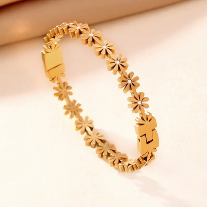 Celeste Floral Bangle Bracelet