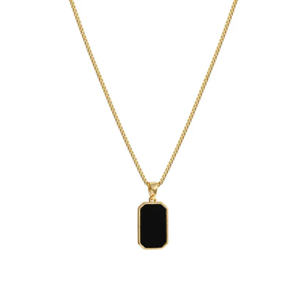 Black Onxy Charm neckchain