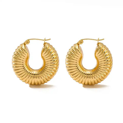 Snail Spiral Hoop Earrings